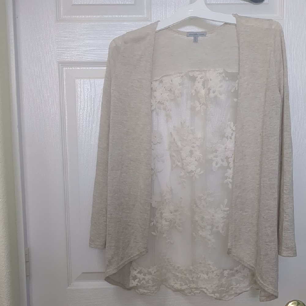 Charlotte Russe Cream Knit Cardigan